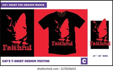 Vintage style beautiful cat t-shirt design.