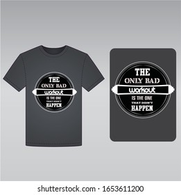 Vintage style body building zym vector t shirt design