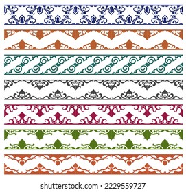 motif harmonieux.ethnique traditionnel.image vectorielle pour le certificat frame.border.Retro.vintage bordure ornament.