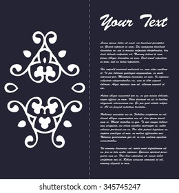 Vintage style brochure template design with modern art eastern elements and ornament, pages layouts in color, classic colors and creative solutions for design and decoration - postcard, menus and more