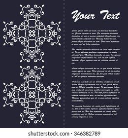 Vintage style brochure template design with modern art eastern elements and ornament, pages layouts in color, classic colors and creative solutions for design and decoration - postcard, menus and more