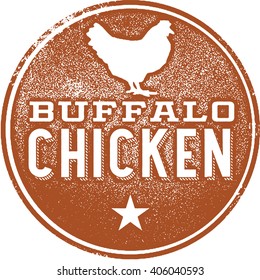 Vintage Style Buffalo Chicken Menu Stamp
