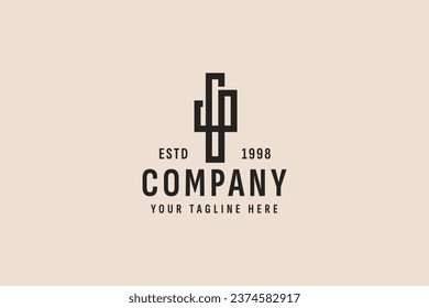 ilustración vintage de cactus logo vectorial