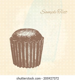 Vintage style cake vector background
