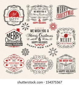 Vintage style Christmas labels