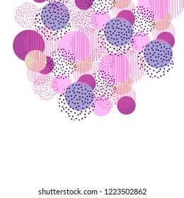Vintage style circle geometry background. Vector illustration surface design for print and web
