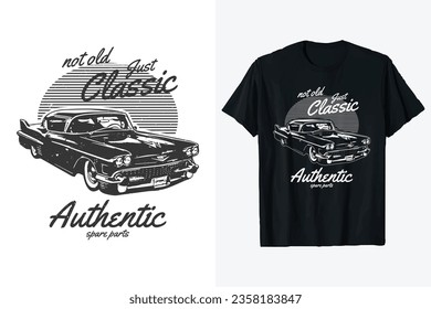 camiseta vectorial clásico de estilo vintage. imprime la plantilla de camisetas y afiches en blanco y negro.