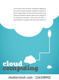 vintage style cloud computing poster