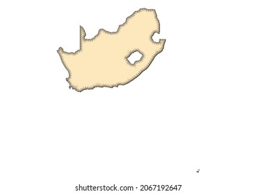 Vintage style concept for South Africa. History or culture or tourism concept image illustration.