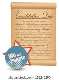 vintage style - Constitution Day Vector Illustration