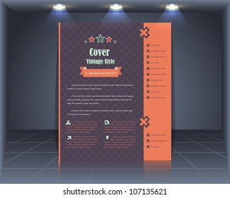 Vintage Style Cover Vector Template