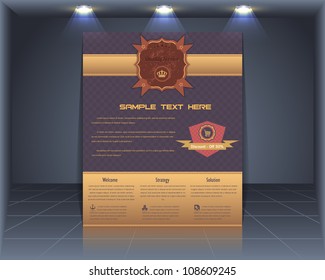 Vintage Style Cover Vector Template