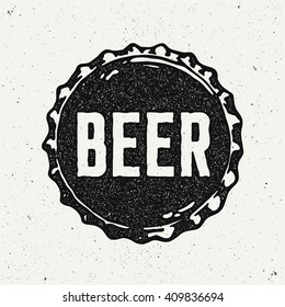 Vintage Style Craft Beer Sign. Ink stamp designs.