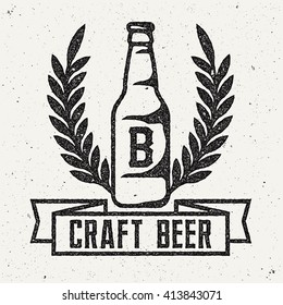 Vintage Style Craft Beer Sign.