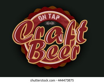 Vintage Style Craft Beer Sign