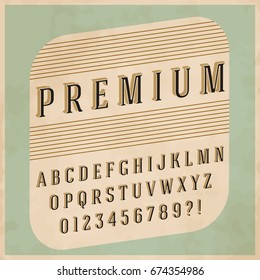 Vintage style decorative alphabet design