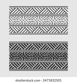 Borde decorativo estilo Antiguas. Ilustración vectorial
