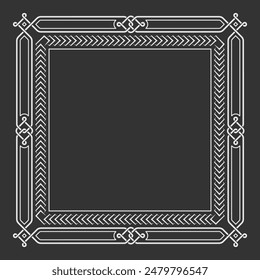 Marco decorativo estilo Antiguas. Ilustración vectorial