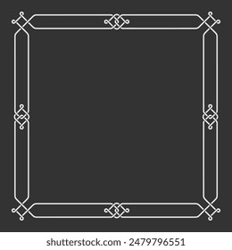 Marco decorativo estilo Antiguas. Ilustración vectorial