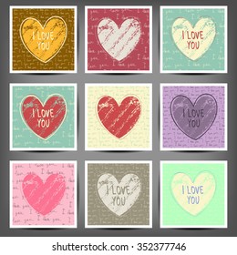 Vintage style design for Valentine  Day. 10 eps