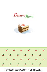 Vintage style dessert menu template