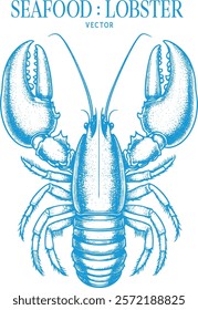 Vintage style detailed seafood illustration, hand-drawn etching style, antique engraving style.