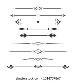 vintage style elements of design works - vector illustration