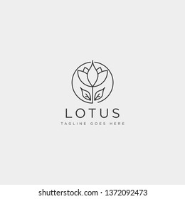 vintage style elements for labels and badges for beauty, health care, cosmetics, spa and wellness, line simple logo template vector