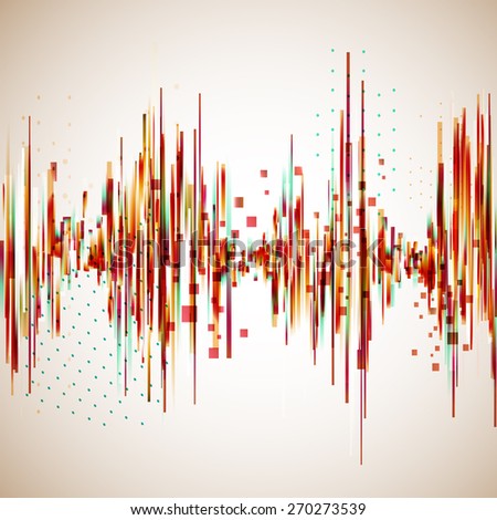 Vintage style equalizer. Vector background for music themes.