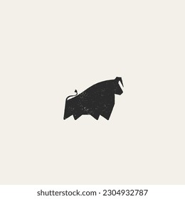 Vintage Style Farm Sign. Cow logo. Ink stamp designs.