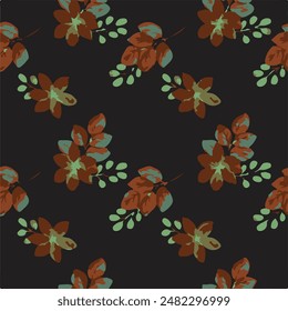 Vintage, Style,  Floral Pattern, Background, Spring Floral, Classic Dainty Floral Seamless Print Design