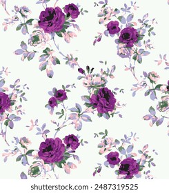 Vintage, Style,  Floral Pattern,Background, Spring Floral, Classic Dainty Floral, Seamless, Print, Design,