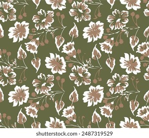 Vintage, Style,  Floral Pattern,Background, Spring Floral, Classic Dainty Floral, Seamless, Print, Design,