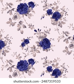 Vintage, Style,  Floral Pattern,Background, Spring Floral, Classic Dainty Floral, Seamless, Print, Design,