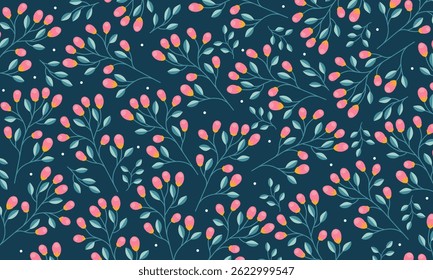 Vintage-Stil florale nahtlose Mustergrafik, handgezeichnete geometrische florale Hintergrund, Frühling floralen Hintergrund für florale Tapete, Grußkarte, Tapete, Abdeckung, Stoff