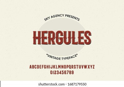 Vintage style font and alphabet for different designs. Murcia typeface