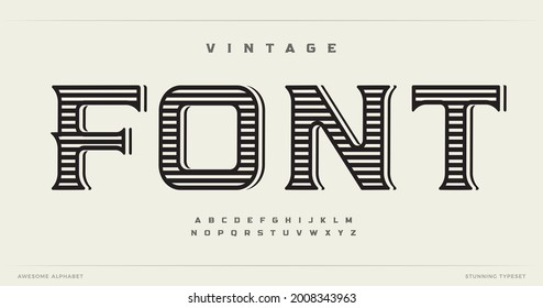 Vintage style font alphabet letters. Western logo typography. Handcrafted typographic design. Old school letter set for tattoo, pirate logo, whiskey alcohol headline, lettering and branding type