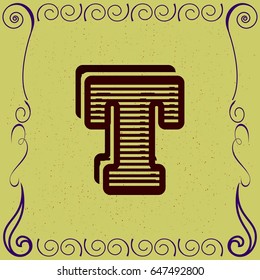 vintage style font alphabet typeface lettering  t