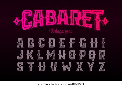 Vintage style font vector illustration