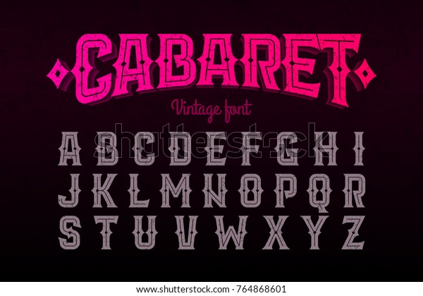 Vintage style font vector\
illustration