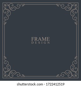 Vintage style frame card. - Vector.