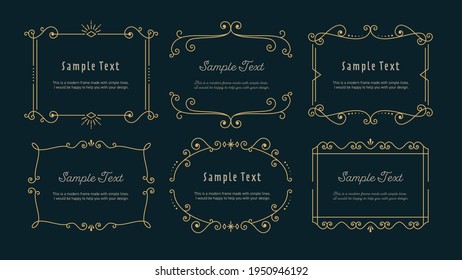 Enfoque de estilo vintage con diseño plano, Color dorado