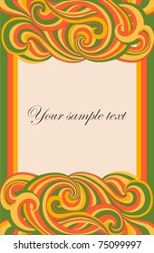 vintage style - frame for text with stylized pattern