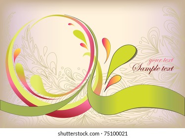 vintage style - frame for text with stylized pattern