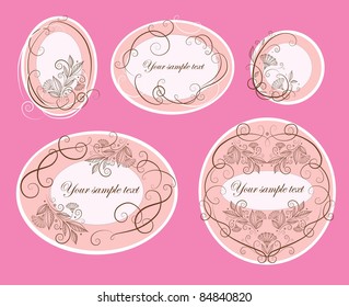 vintage style - frame for text with stylized pattern