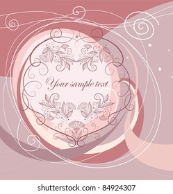 vintage style - frame for text with stylized pattern