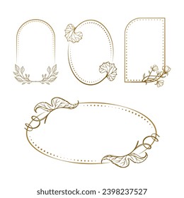 Vintage style frames set with a floral decoration