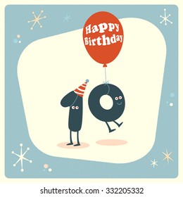 Vintage style funny 70th birthday Card.