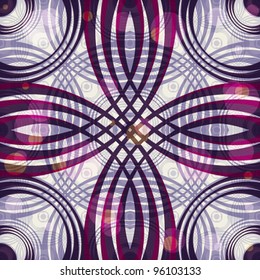 Vintage style geometric ornament background, seamless pattern.