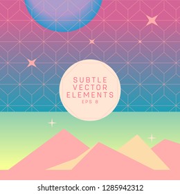 vintage style geometric paper background. soft gradient template. subtle vector elements. eps 8.